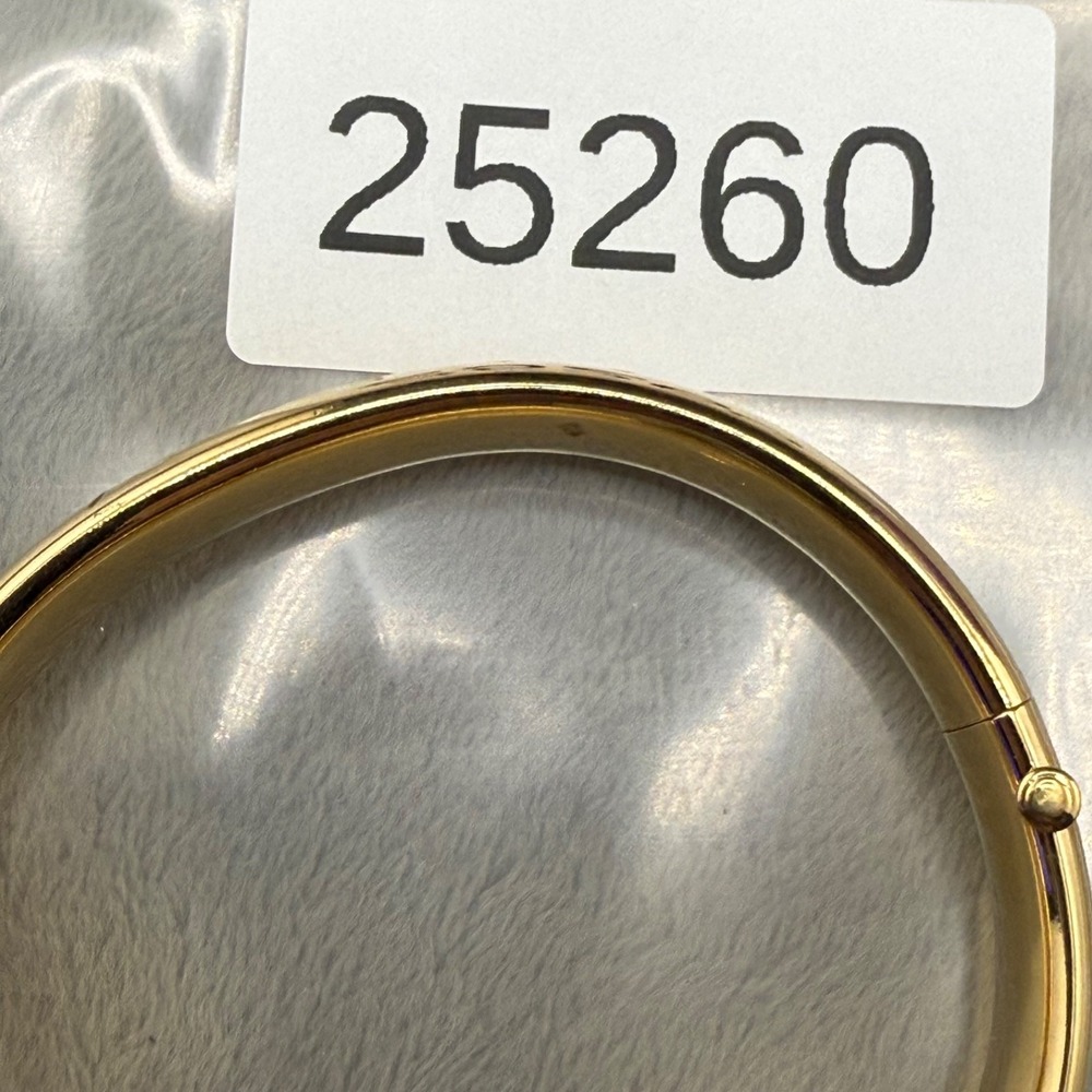 Vintage Bangle Bracelet Gold Tone 7.5" - Picture 11 of 11